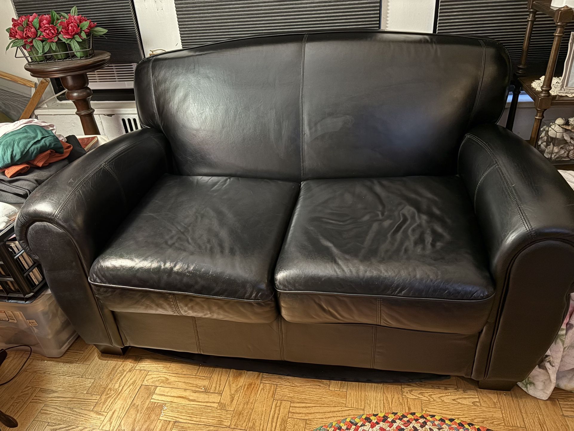 Leather Loveseat
