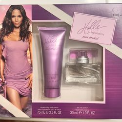 HALLE BY HALLE BERRY PURE ORCHID PERFUME GIFT SET 30 ML PERFUME SPRAY AND 75 ML Moisturizing Body Lotion 