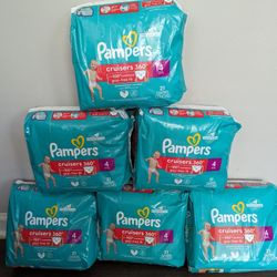 Pamper Cruiser 360 Leakproof Diapers, Size 4, 6 Packs