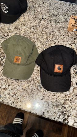 Carhartt Hats, olive green and black , adjustable.