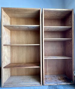 Two Solid Wood Cabinets
