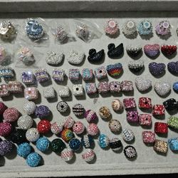 Lot of 100pcs Rhinestone on Clay Beads