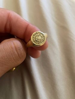14k aztec calander ring