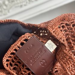 Straw-knitted bag SUMMER BANANA