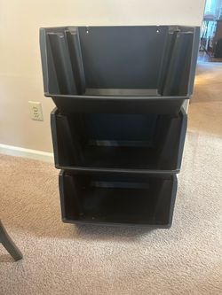 Stackable bin storage