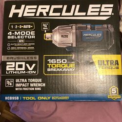 Hercules 20v Ultra Torque Impact Wrench 