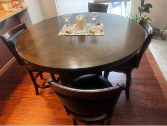 Round Counter Top Height Table with storage area