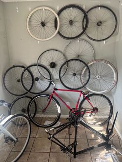 Mixed Lot of Bicycle Wheels and Frames