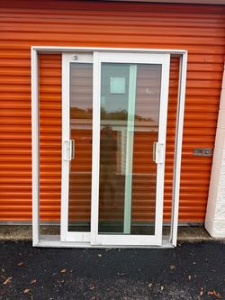 Impact Resistant Sliding Door 60x80-in Aluminum frame  Double Sliding Door