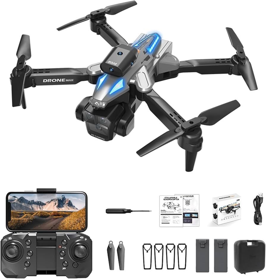 C10 mini drone with camera, HD Dual Cameras RC Quadcopter with Four Direction Obstacle Avoidance, 360° Flips, Designed for Beginners and Kids