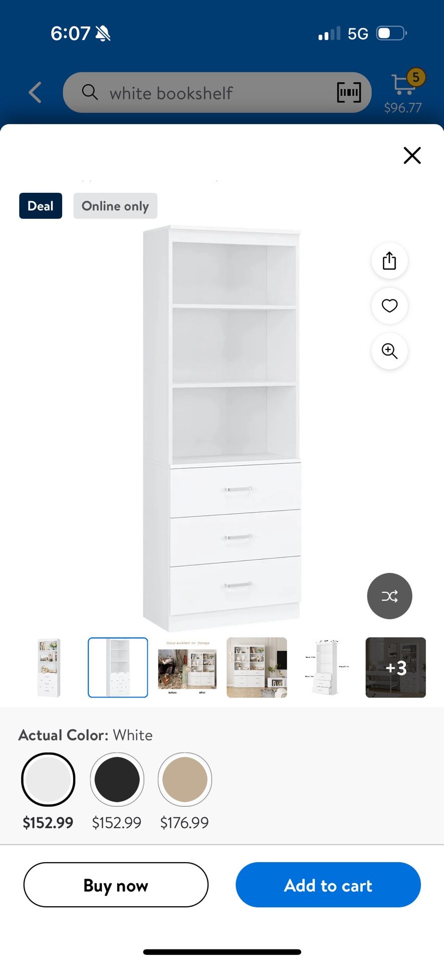 Brand New White Bookshelf