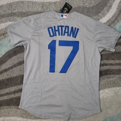 Shohei Ohtani Los Angeles Dodgers Gray Jersey Sizes S-XXXL