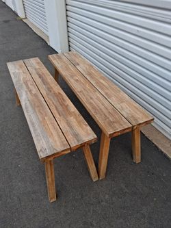 2 Teak Benches