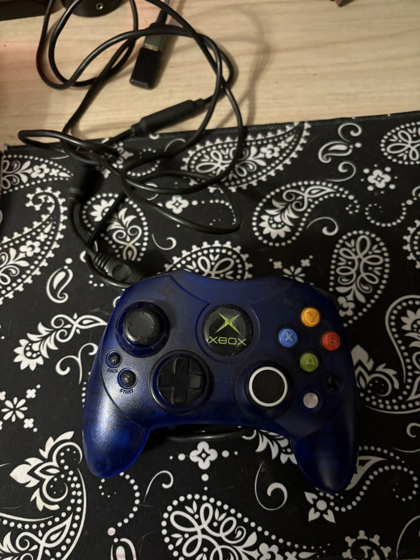 Original Xbox Crystal Blue Controller