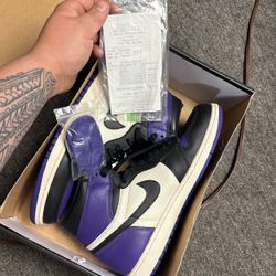 Air Jordan 1 Court Purple 1.0 Vnds Size 11 for Sale in Amity Harbor