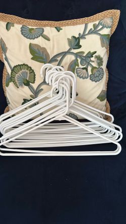 White plastic hangers