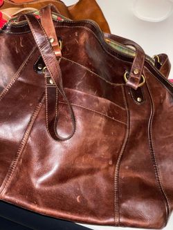 Large Brown Leather Tote Bag