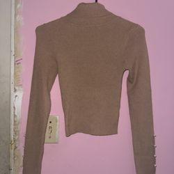 Brown Turtle Neck Shirt