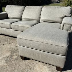 *FREE DELIVERY* Beige Nailhead Sofa 