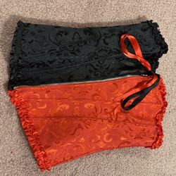 New Medium Red Black Corset Renaissance Dress Costume Cosplay 