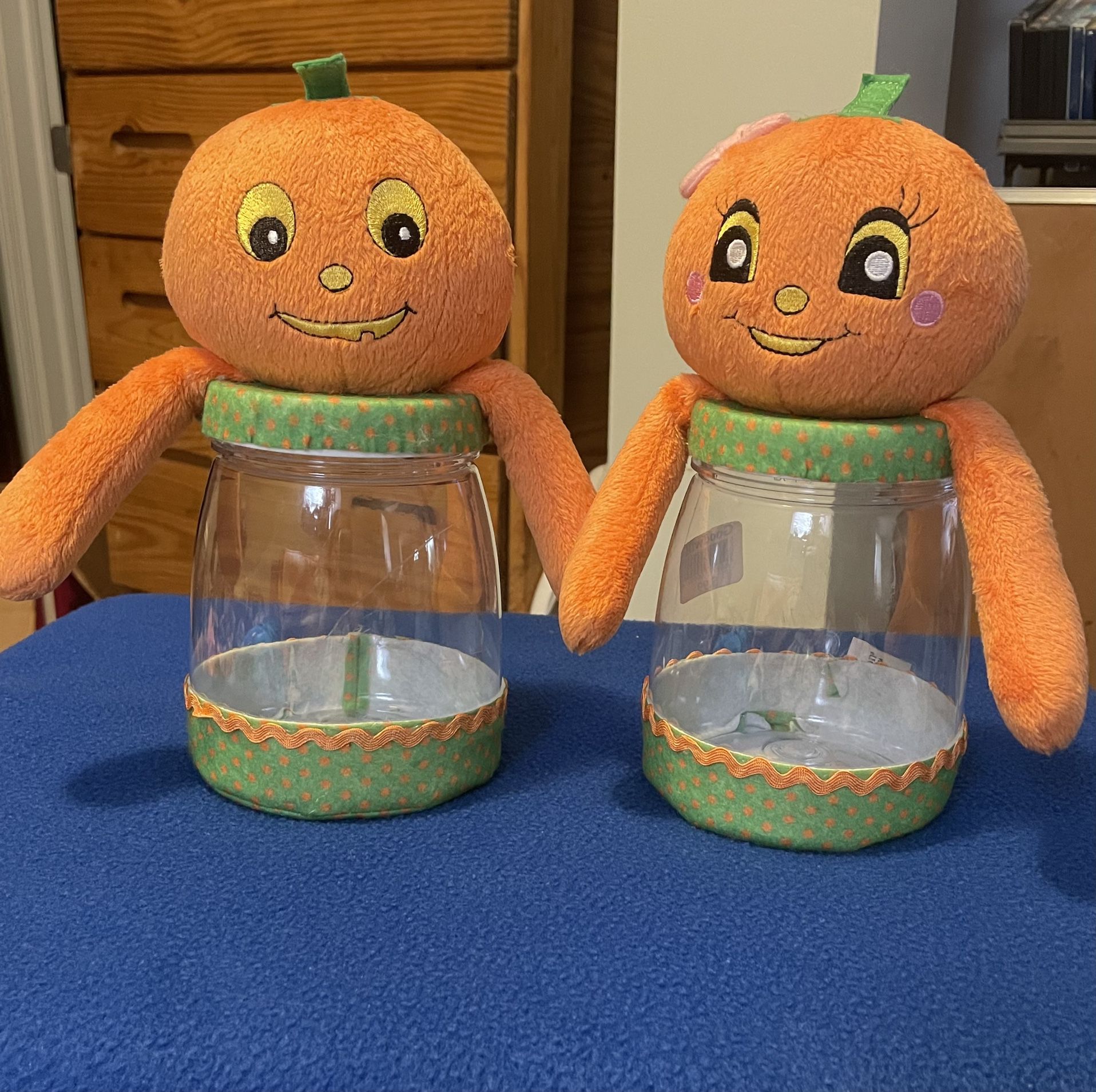 Fall Pumpkin  Heads Candy Jars  (2 For 5)