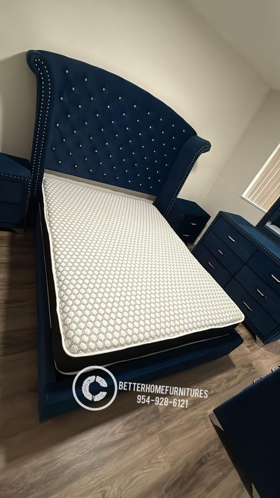 Brand new complete bedroom set- 0 interest finance available- FREE mattress with purchase.