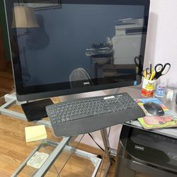 Computer Desk, Glass Top, Very Nice