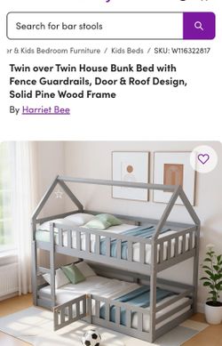 Twin bunk bed