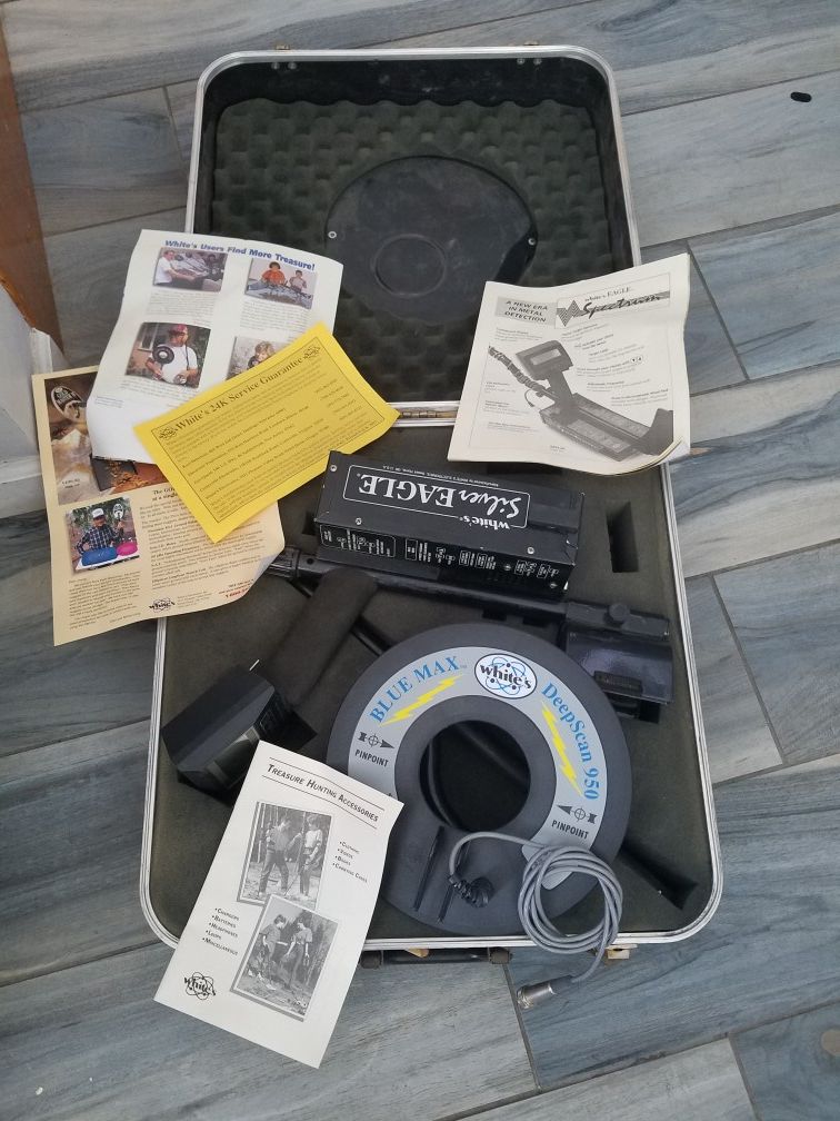 whites used blue max deepscan 950 whites metal detector