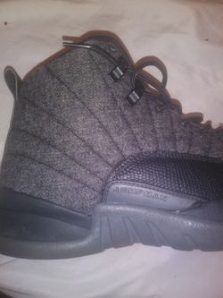 AIR JORDANS 12'S black leather and wolf grey suede. 100% Authentic MONEY BACK GUARANTEE