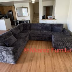 Corduroy Sectional Sleeper With Storage 