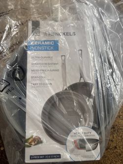 Henckels Clad H3 ceramic nonstick fry pan set, new (10 & 12 in)