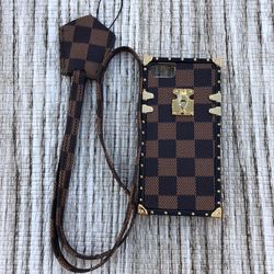 iPhone 7 & 8 Case - Luxury Eyes Trunk Case with PU Leather - Shockproof Case