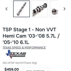 Texas speed stage 1 Camshaft 
