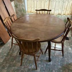 Vintage Maple Kitchen Table And Chairs 