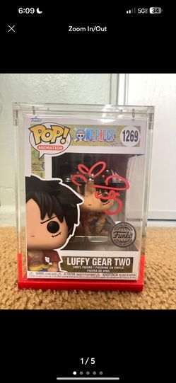 (Colleen Clinkenbeard Signature) Metallic Gear 2 Luffy Funko POP - PSA