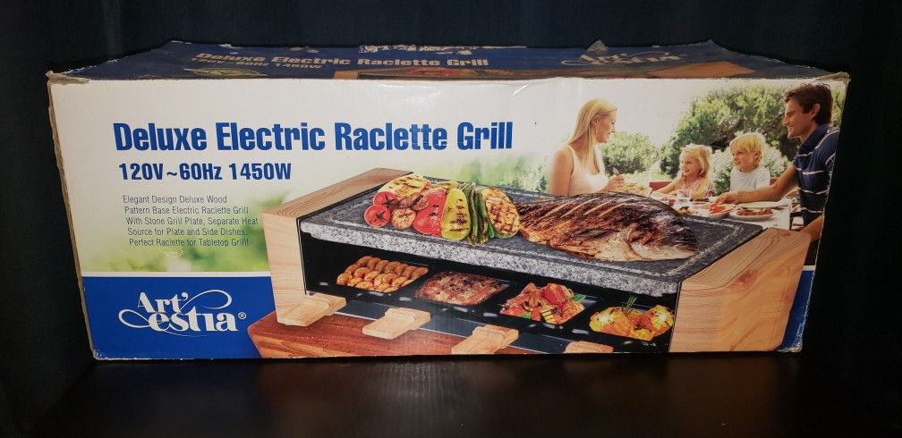 Artestia Electric Raclette Table Grill, Korean Bbq Grill, raclette grill stone1450W