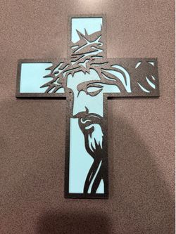 Jesus Christ Wall Art, 3D Printed Cross
