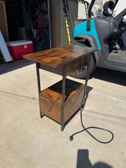 Charging Station Table & Drawer