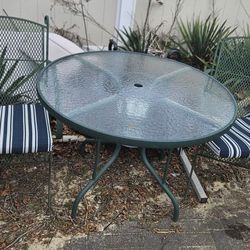 3pc outdoor patio furniture dining lounge table mesh metal armchair chair porch backyard garden deck