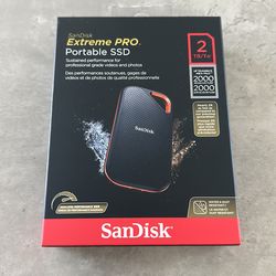 SanDisk - Extreme Pro Portable 2TB External - Black