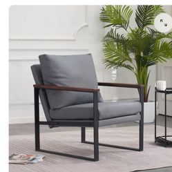 MCombo Faux Leather Chair with Metal Frame