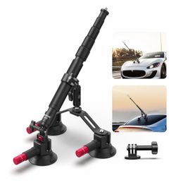 Triple Suction Cup Camera Mount with Extension Pole