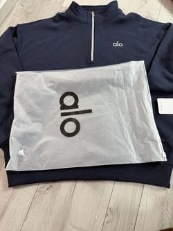 Alo Navy Quarter-Zip Size S