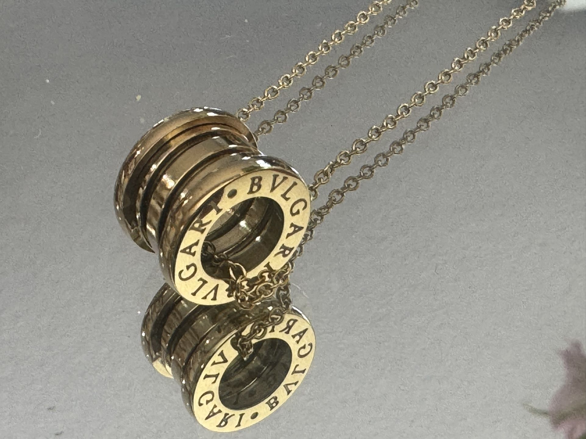 Bvlgari Spiral Gold Pendant Necklace