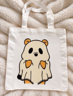 Winnie the Pooh ghost tote bag