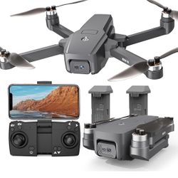 Brushless Motor Drone with 1080p Camera for Adults 5G Wifi Adjustable Lens One Touch Takeoff/Landing Altitude Hold Mini Foldable Drone with 2 Batterie