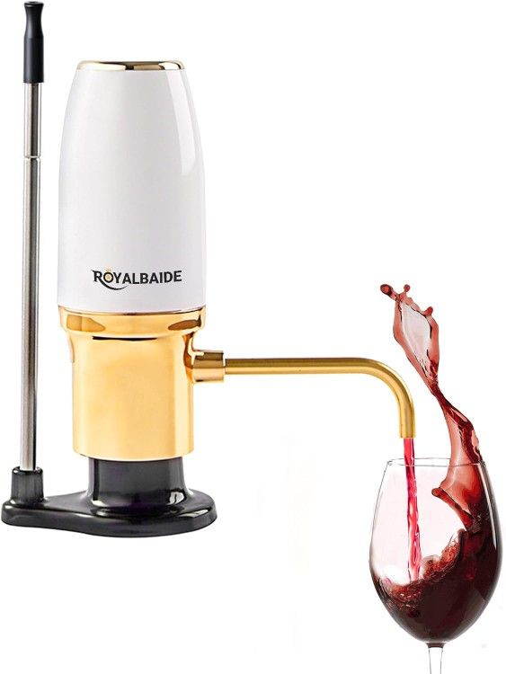 Electric Wine Aerator Dispenser Electric Smart Decanter with USB Rechargeable,Electric Wine Decanter and Wine Dispenser Pourer,Wine Gift for Mom Wife
