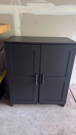 Black Double Door Storage Cabinet
