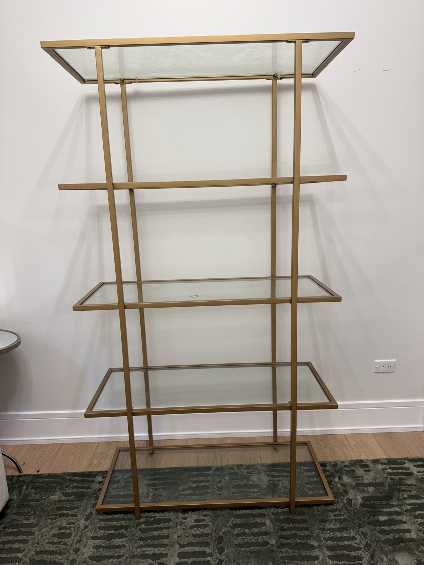 Gold Metal Frame Bookshelf